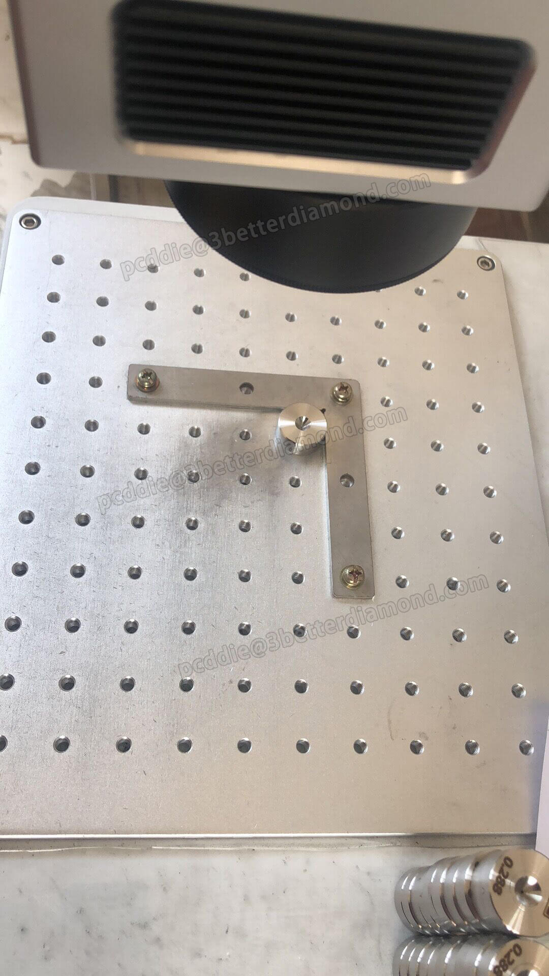 Small hole punching of wire drawing die